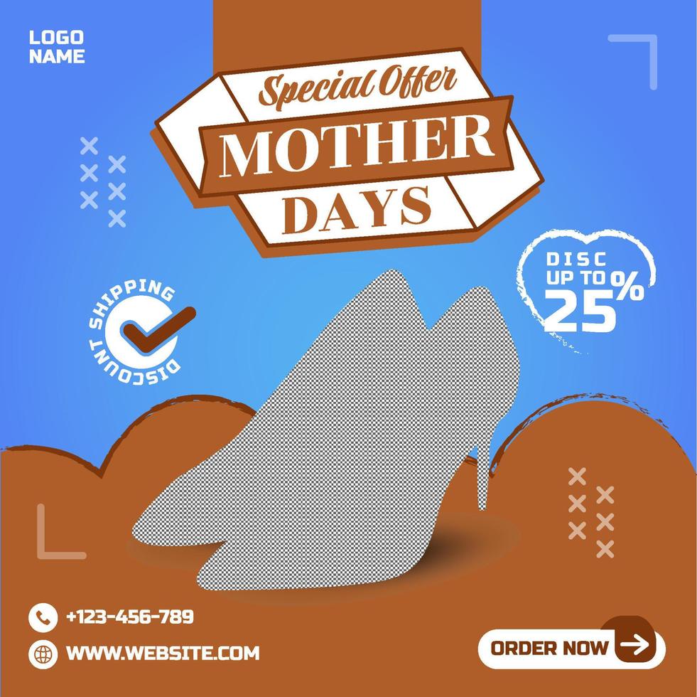 oferta especial promoción del día de la madre publicación en redes sociales vector de plantilla de banner de facebook premium de instagram