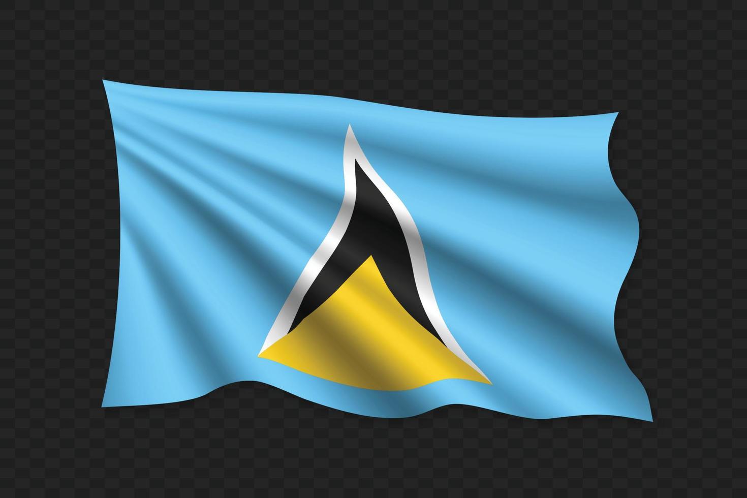 bandera ondeante 3d vector