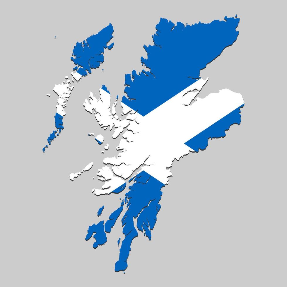 Map with national flag vector