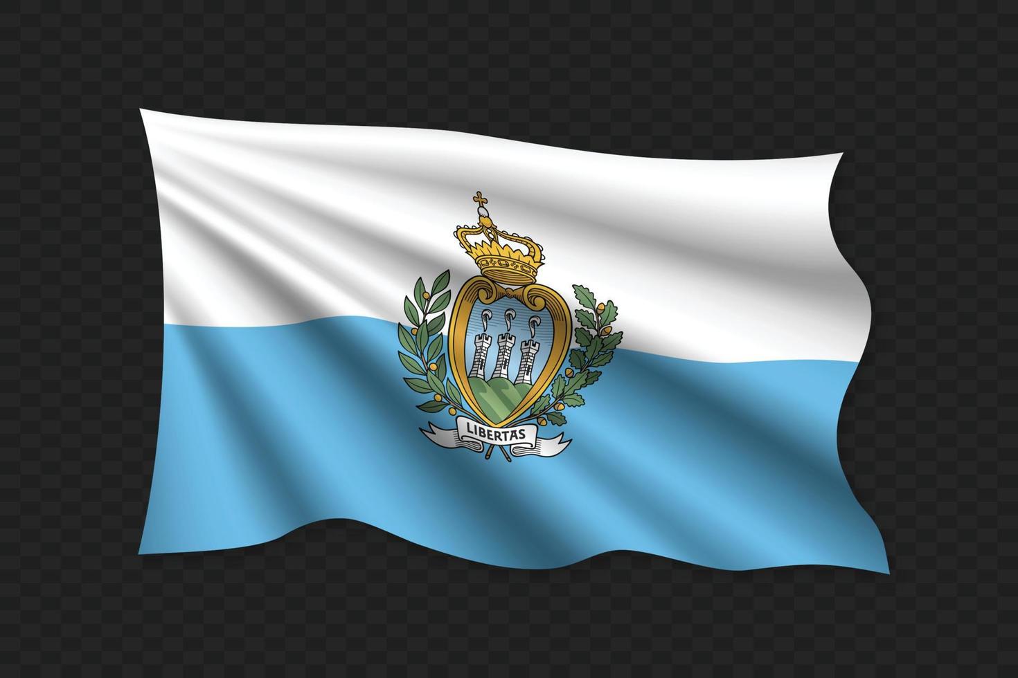 bandera ondeante 3d vector