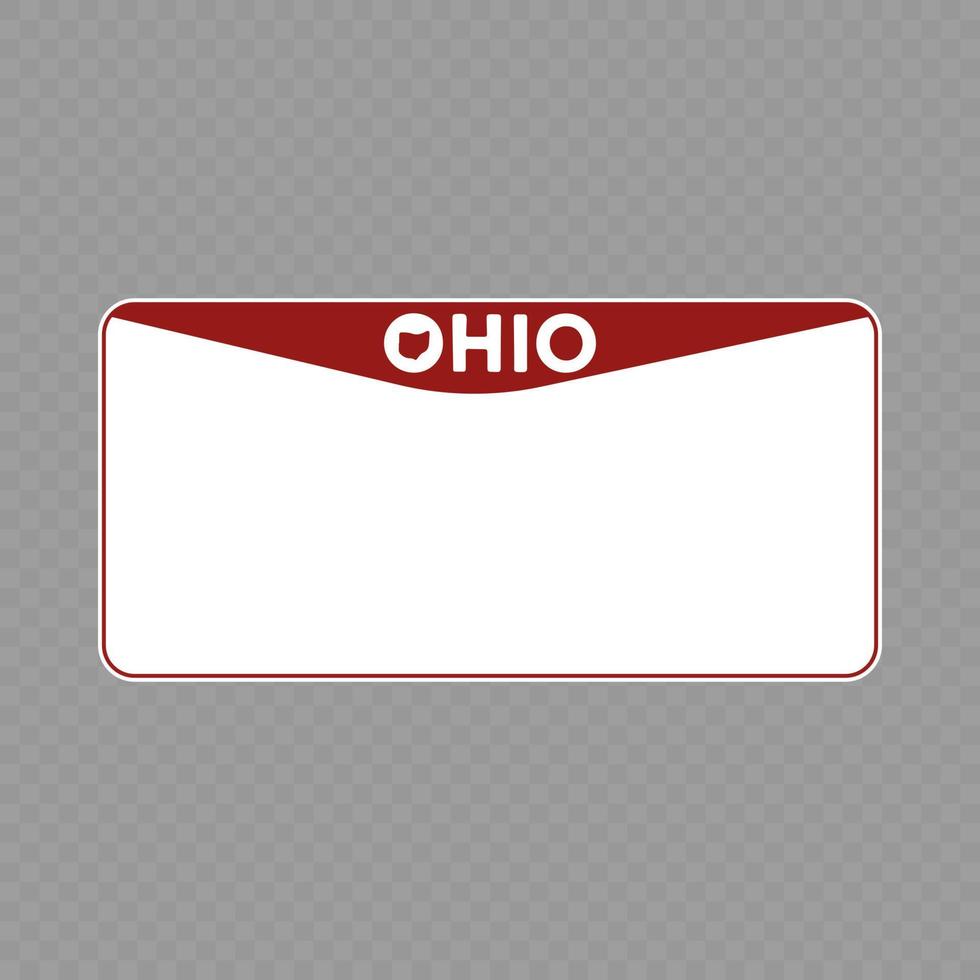 Vehicle registration plate vector