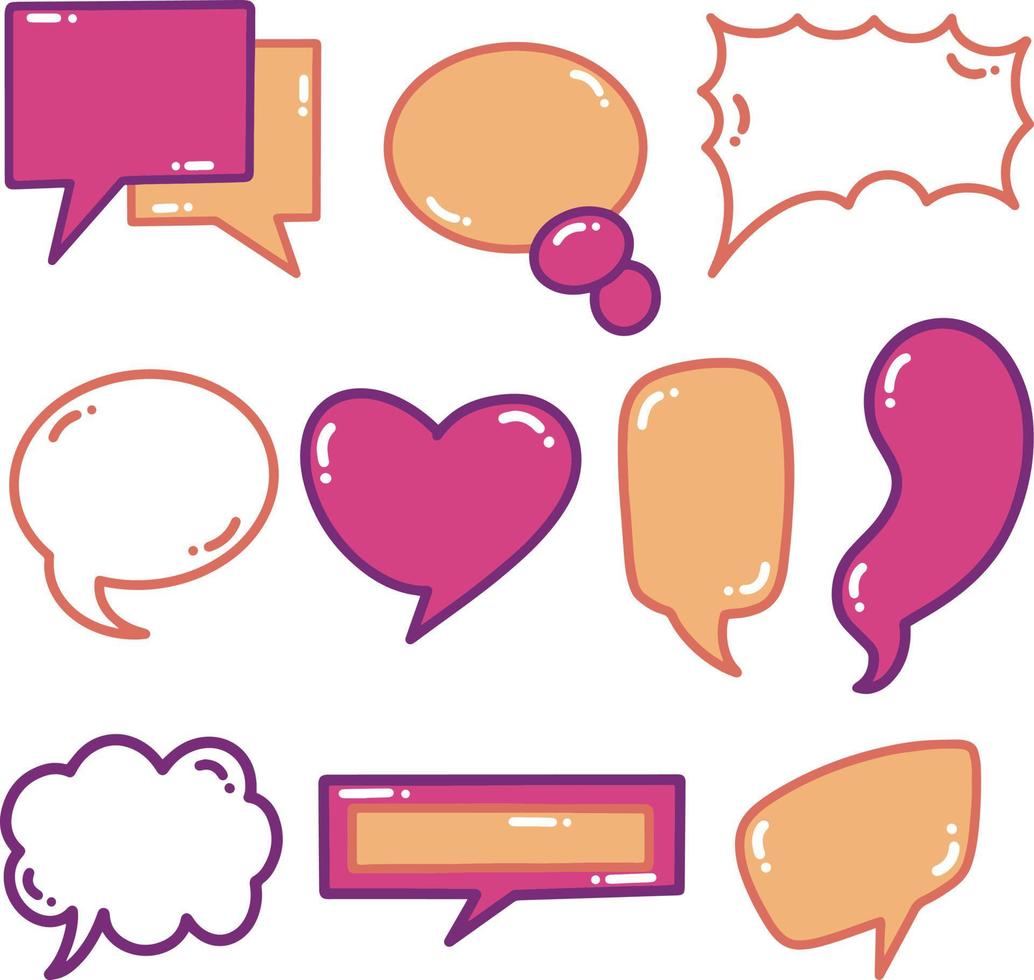 Speech Bubble Doodle Illustration vector