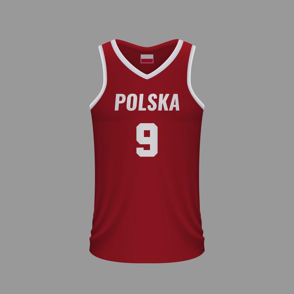 Realistic basketball shirt vector