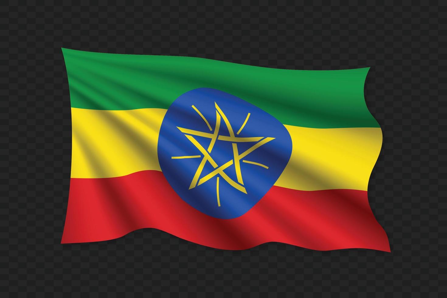 3D Waving Flag vector
