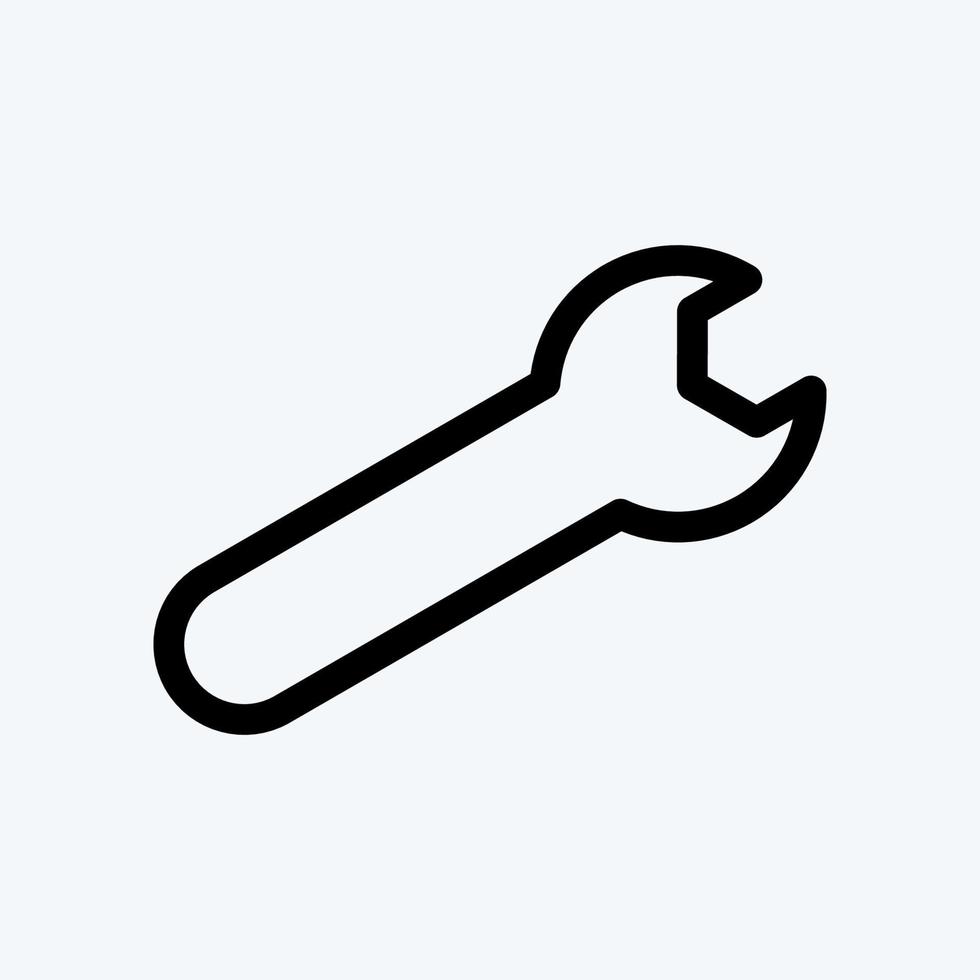 Icon Service. suitable for Security symbol. line style. simple design editable. design template vector. simple illustration vector