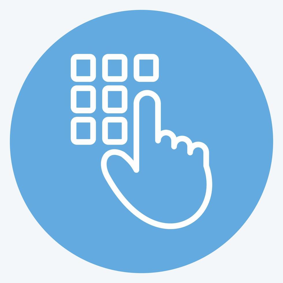 Icon Code Lock. suitable for Security symbol. blue eyes style. simple design editable. design template vector. simple illustration vector
