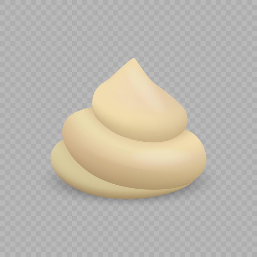 crema aislado sobre fondo blanco vector