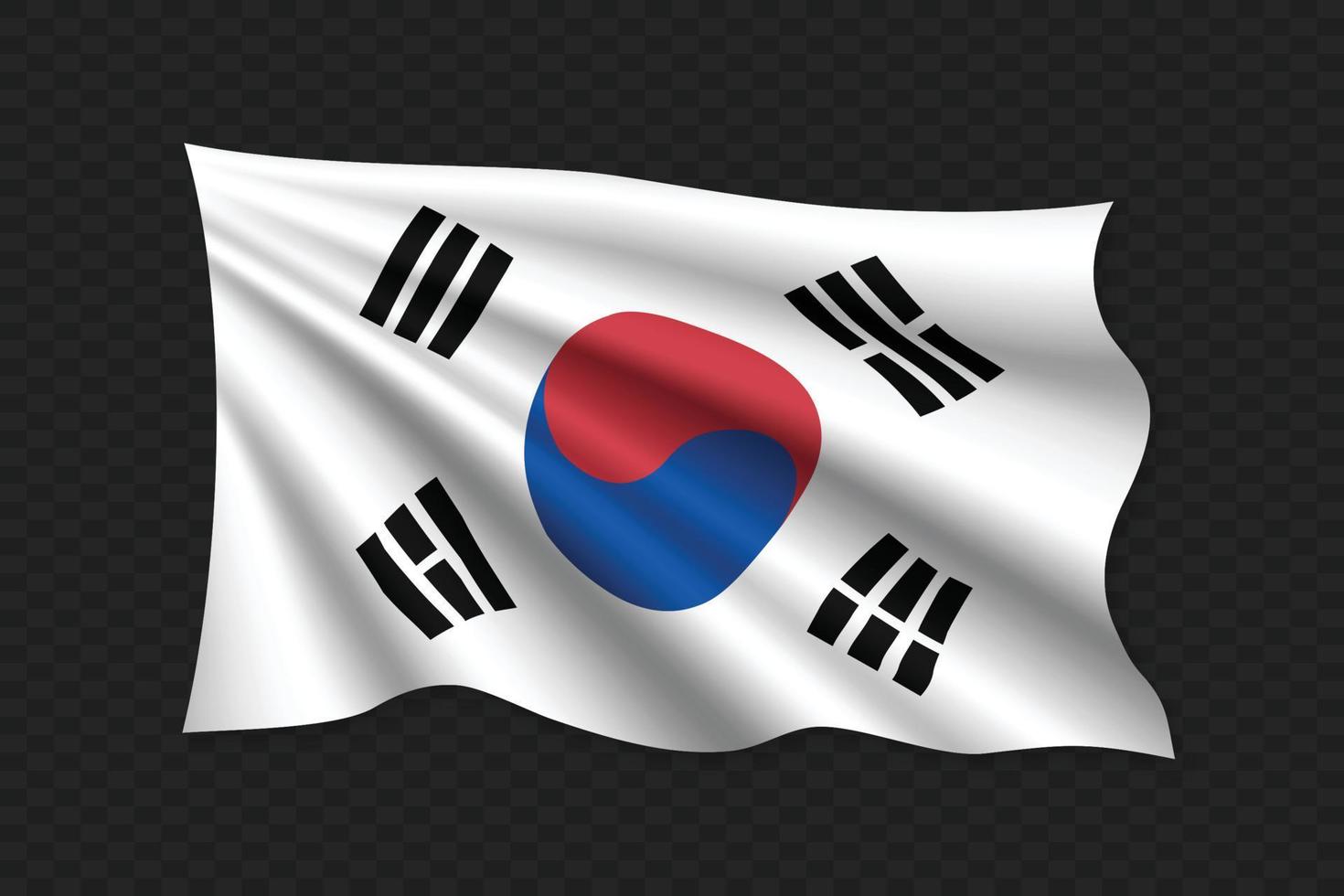 3D Waving Flag vector