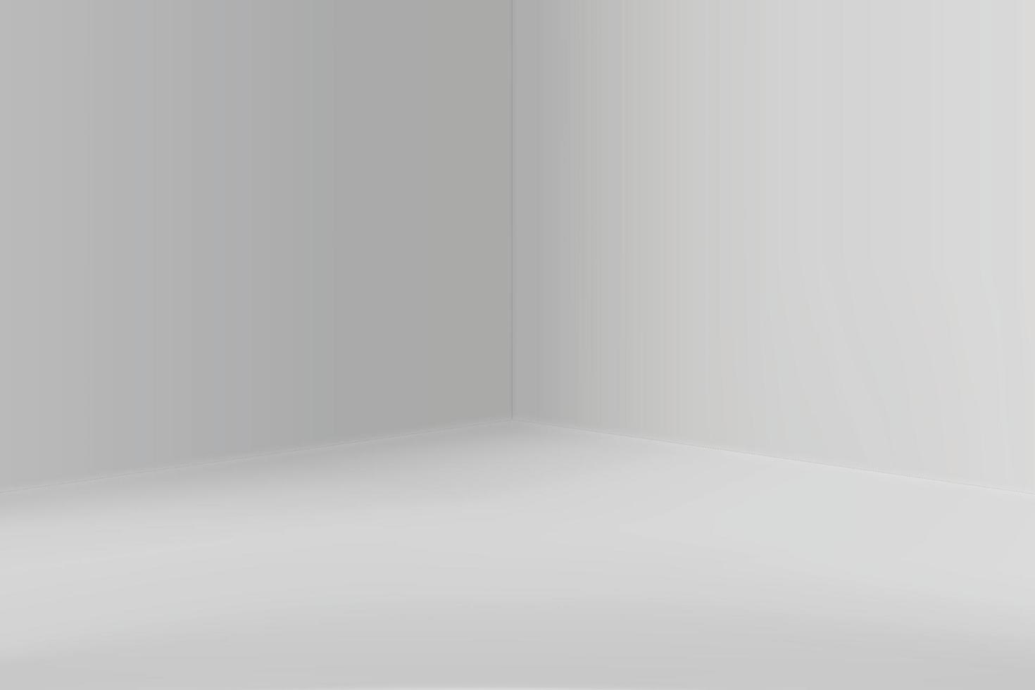 Empty show room with square corner vector