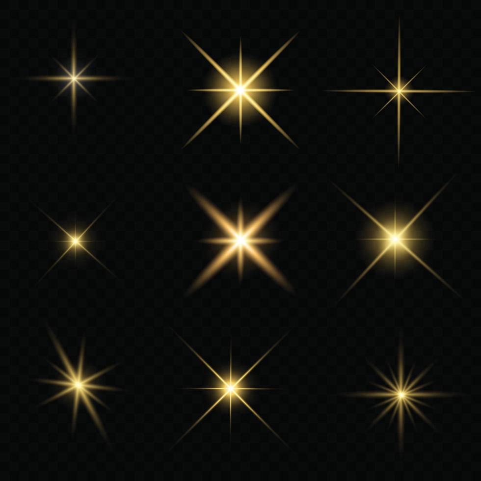 glare star sparkling vector