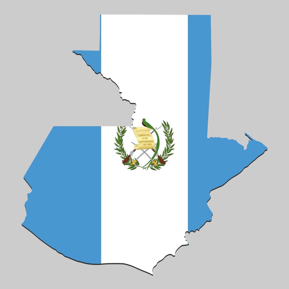 Map with national flag vector