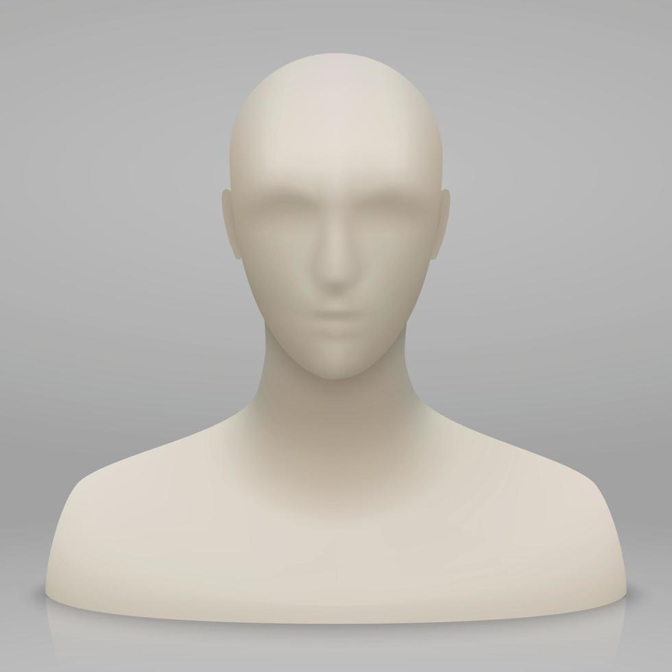 3d mannequin head vector