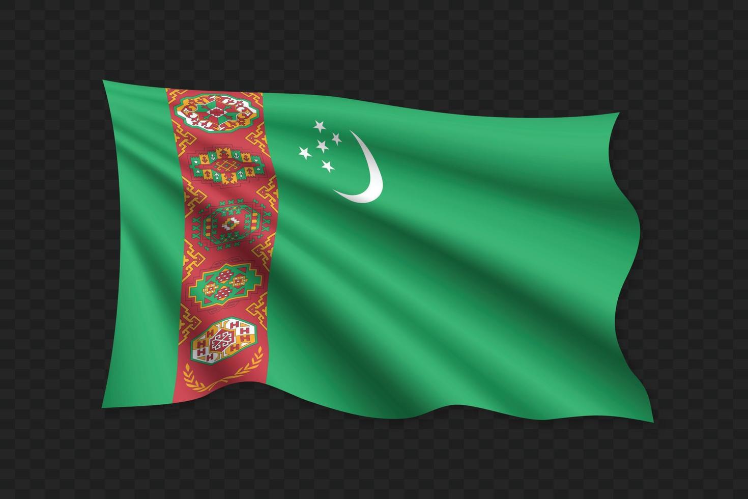 3D Waving Flag vector