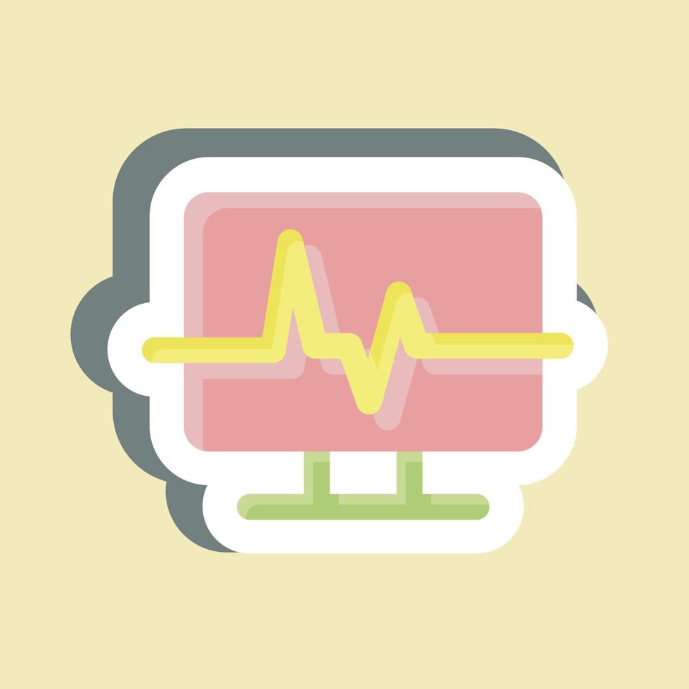 Sticker Diagnostic. suitable for education symbol. simple design editable. design template vector. simple illustration vector