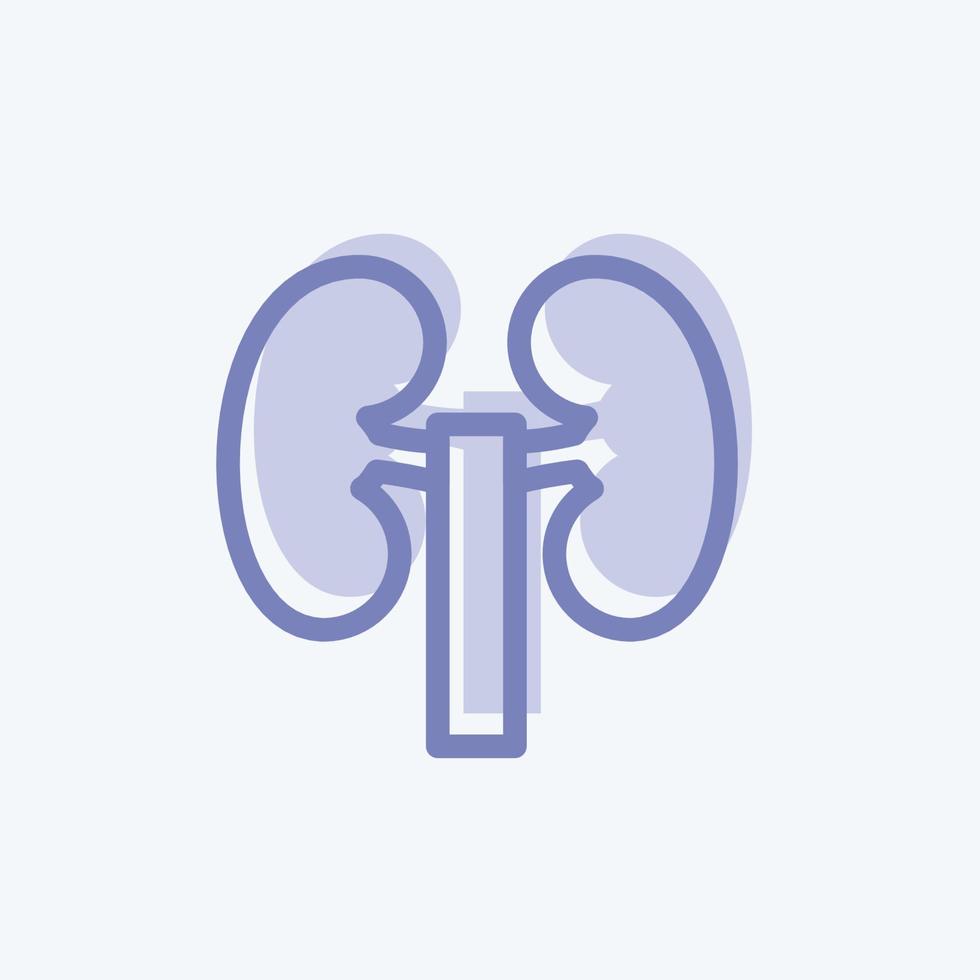 Icon Kidney. suitable for education symbol. two tone style. simple design editable. design template vector. simple illustration vector