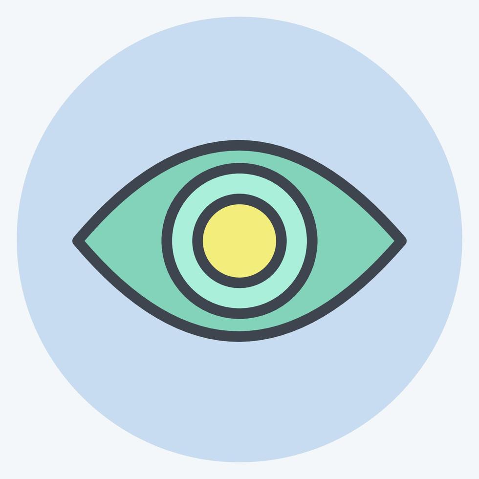 Icon Visible. suitable for Security symbol. color mate style. simple design editable. design template vector. simple illustration vector