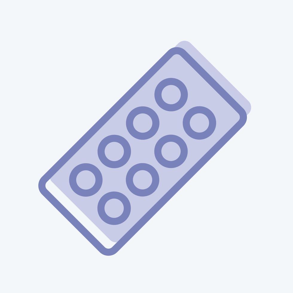 Icon Pills Strip. suitable for education symbol. two tone style. simple design editable. design template vector. simple illustration vector