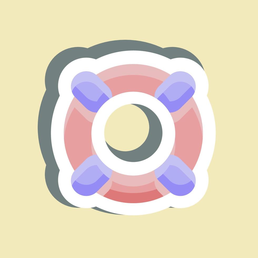 Sticker Lifesaver. suitable for Security symbol. simple design editable. design template vector. simple illustration vector