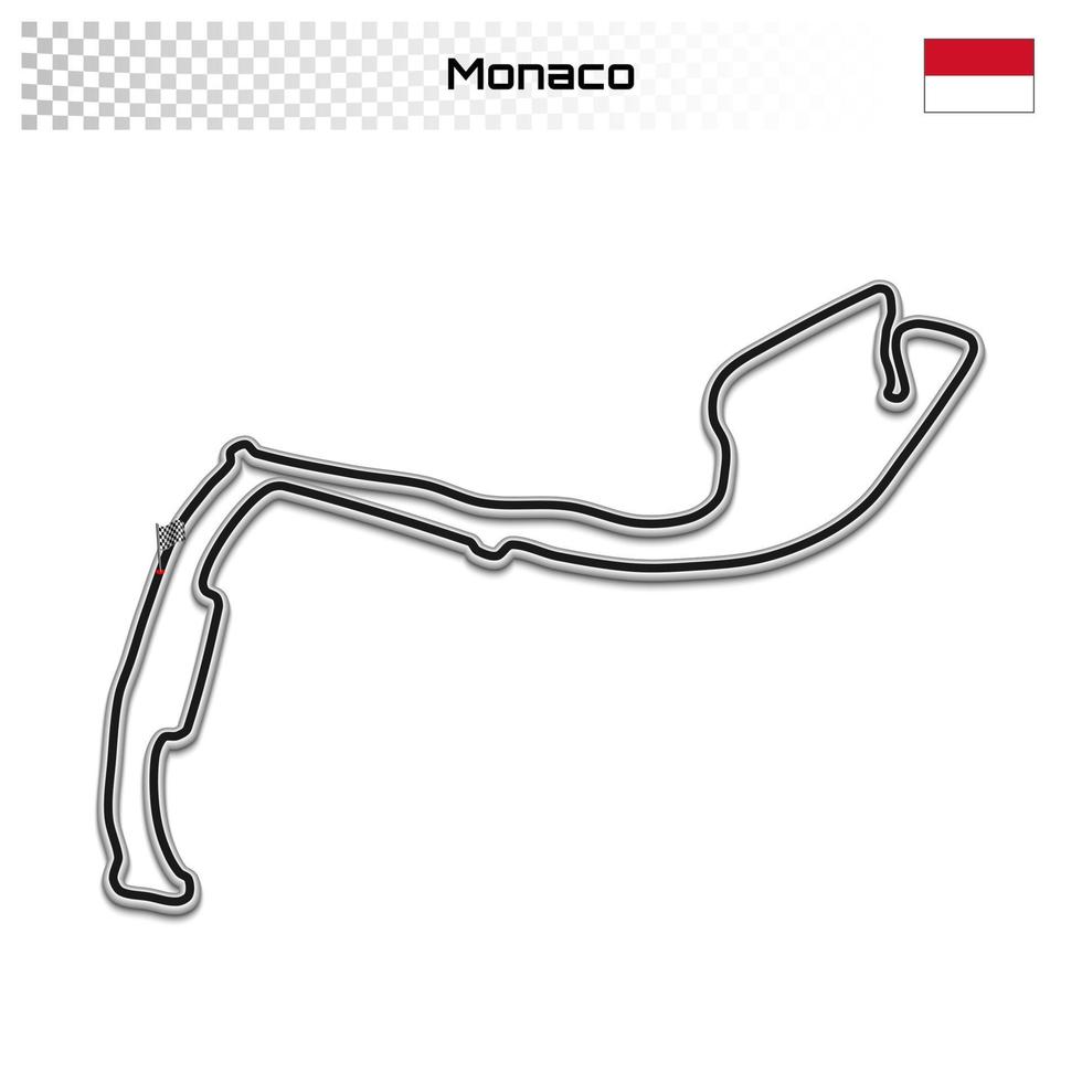 Grand prix race track for motorsport and autosport vector