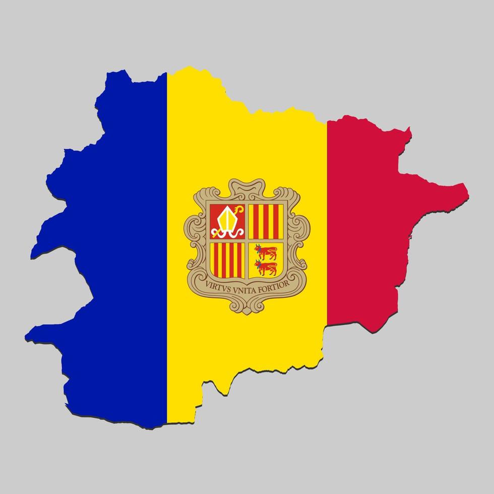 Map with national flag vector