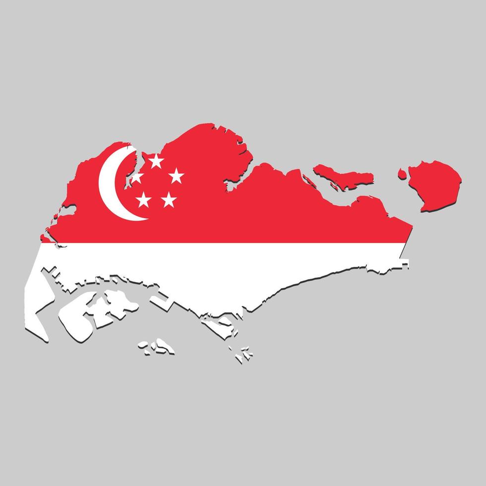 Map with national flag vector