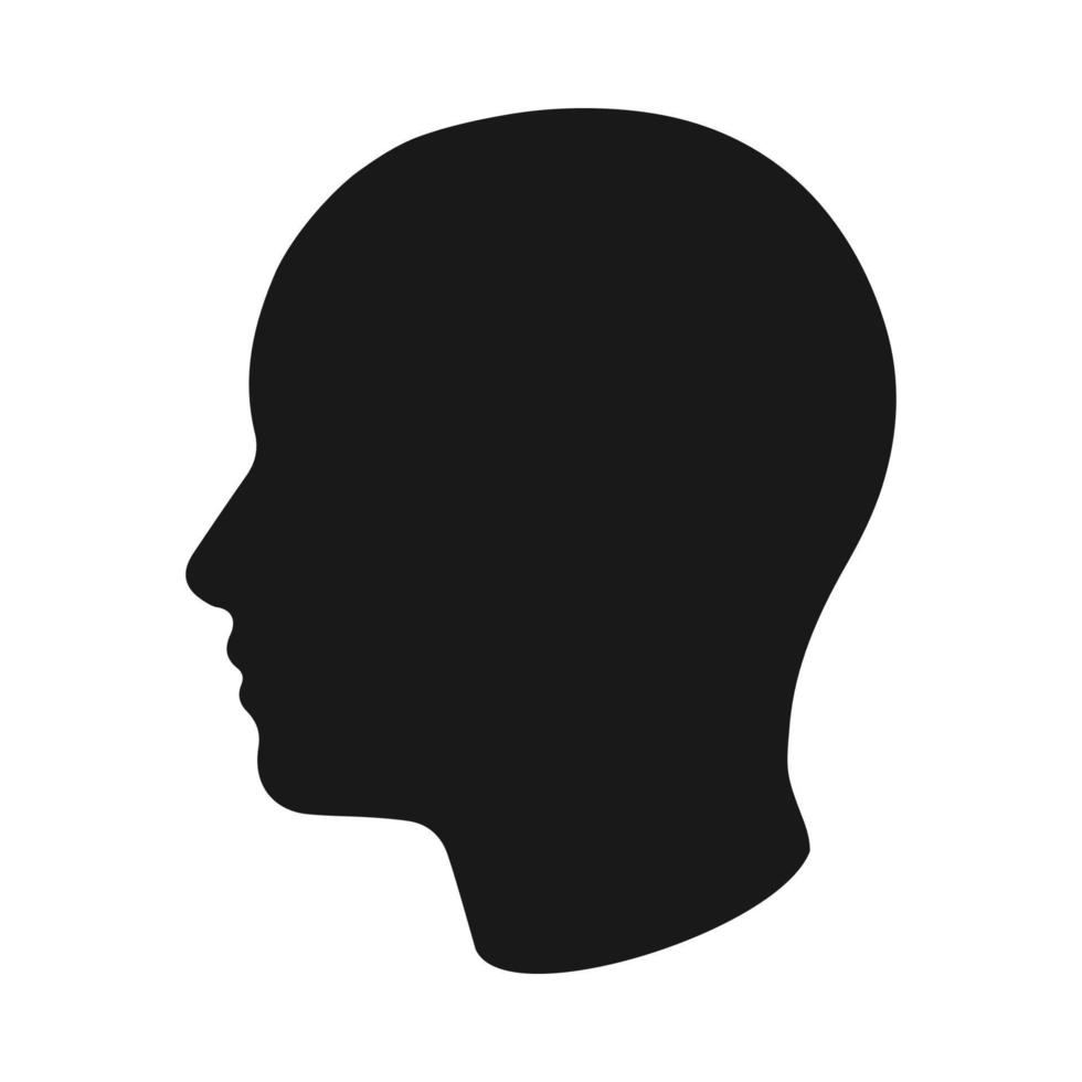 head silhouette. Vector illustration.