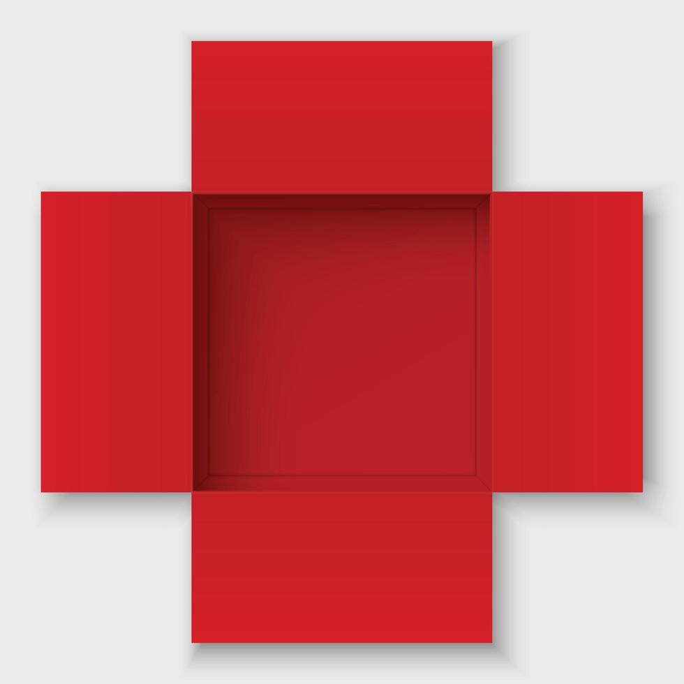top view open box vector
