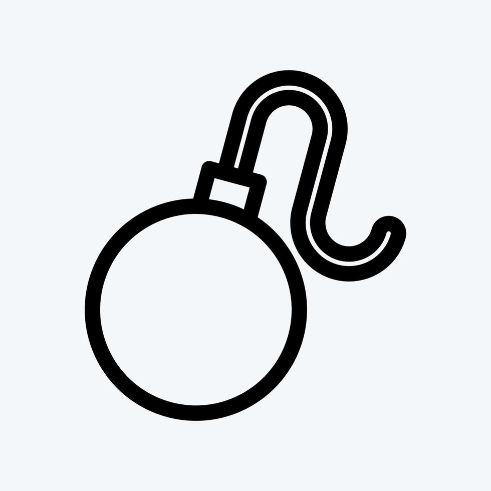 bomba de icono adecuado para el símbolo de seguridad. estilo de línea diseño simple editable. vector de plantilla de diseño. ilustración sencilla