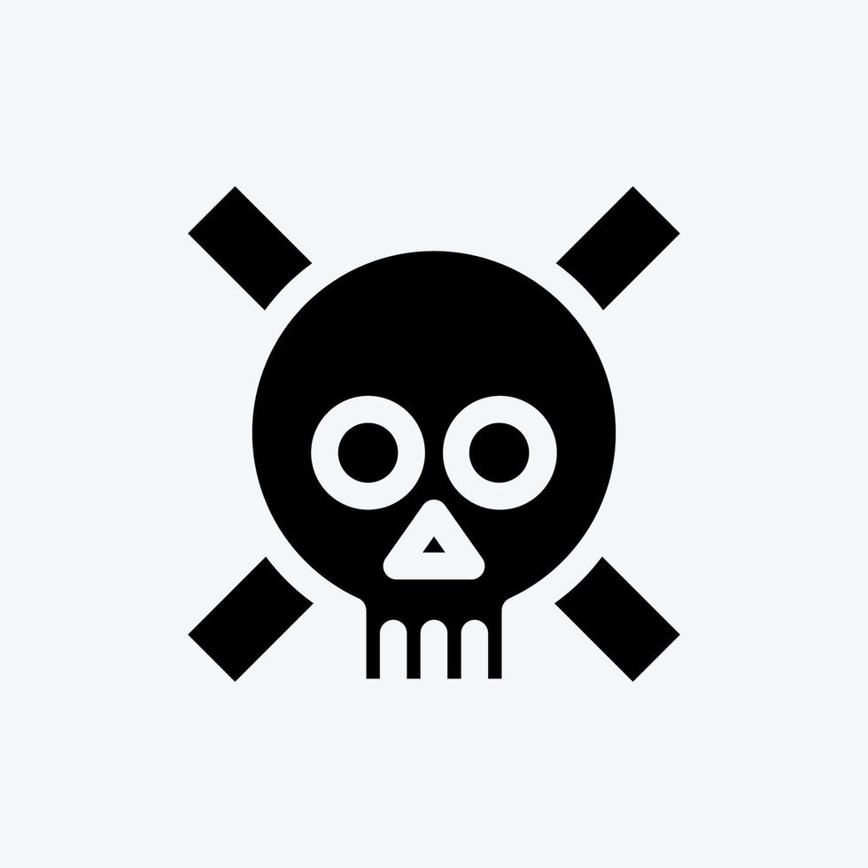 Icon Dangerous. suitable for Security symbol. glyph style. simple design editable. design template vector. simple illustration vector