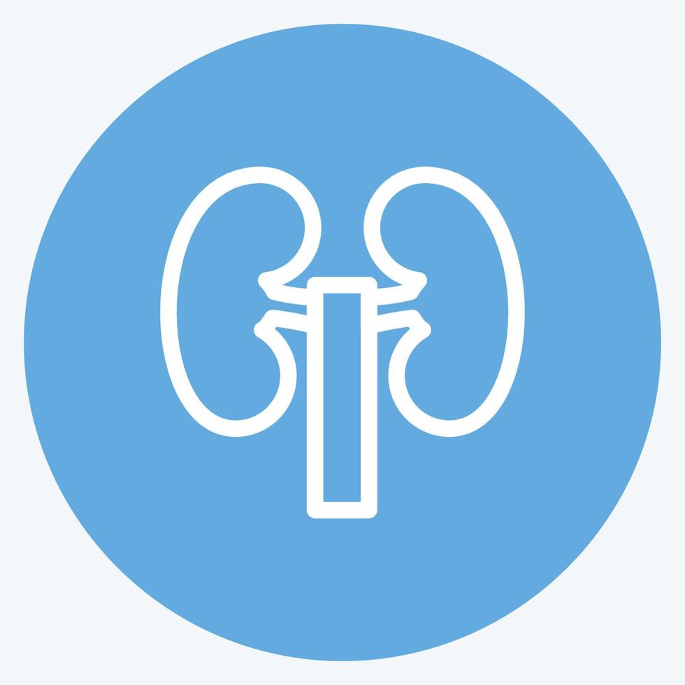 Icon Kidney. suitable for education symbol. blue eyes style. simple design editable. design template vector. simple illustration vector