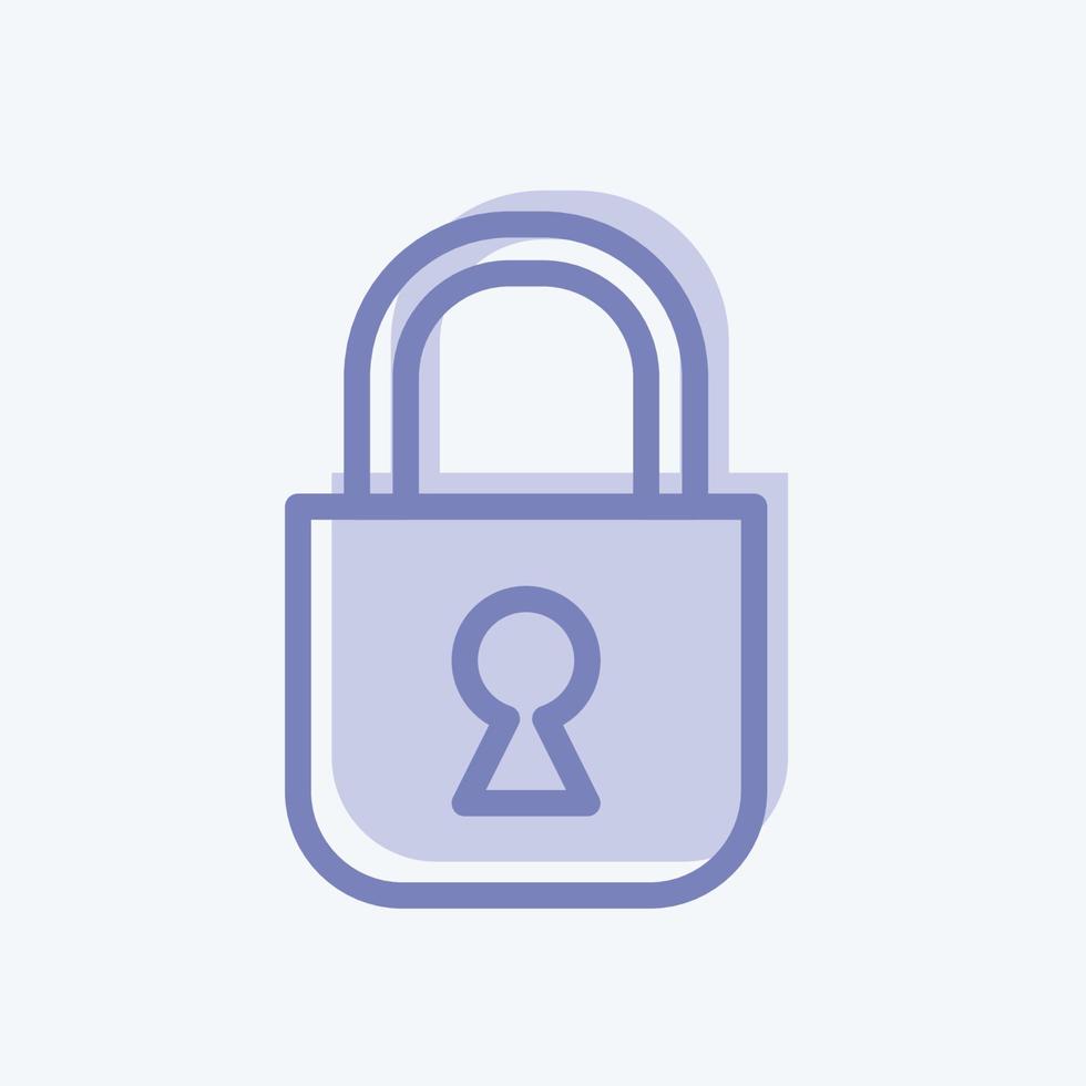 Icon Locked. suitable for Security symbol. two tone style. simple design editable. design template vector. simple illustration vector