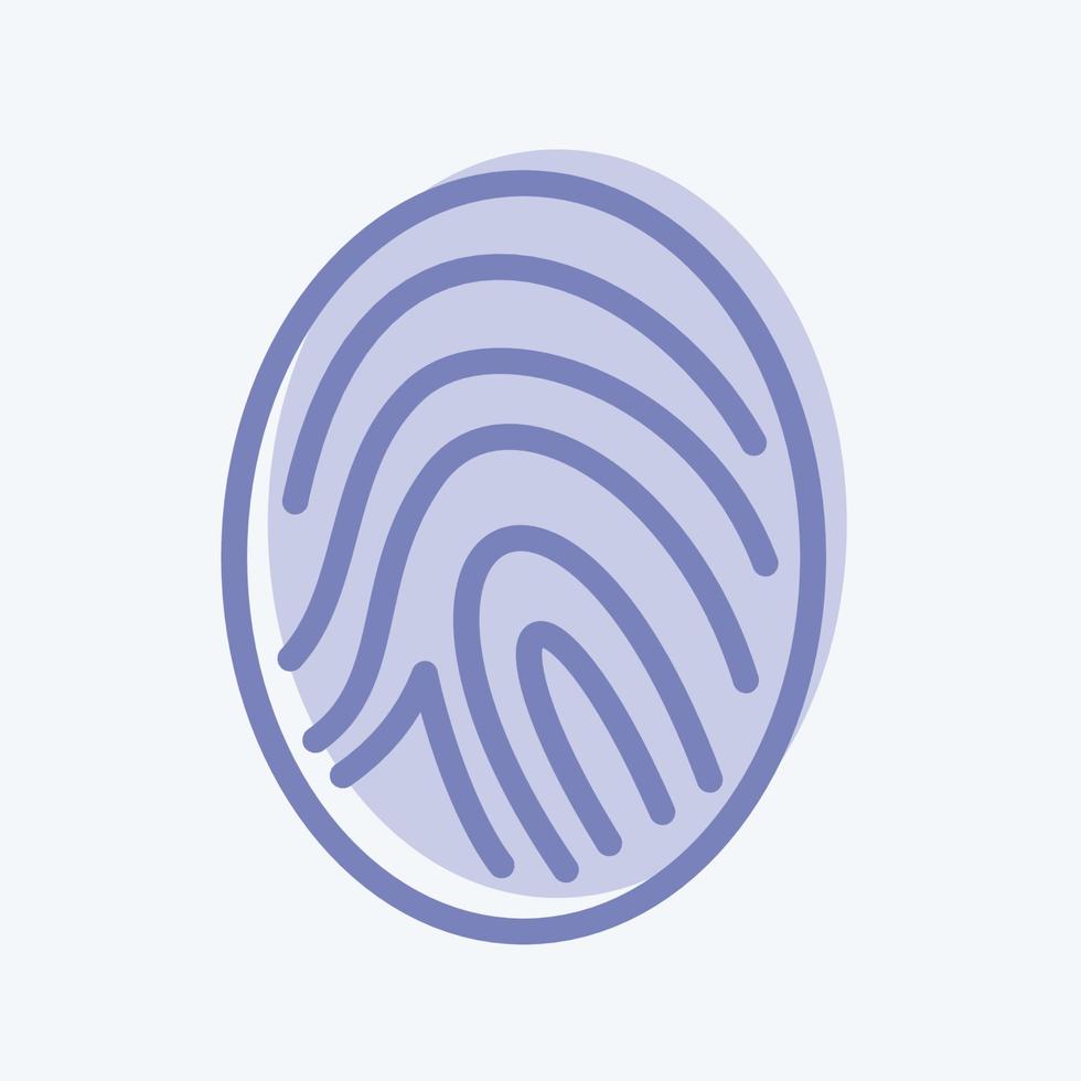 Icon Fingerprint. suitable for Security symbol. two tone style. simple design editable. design template vector. simple illustration vector