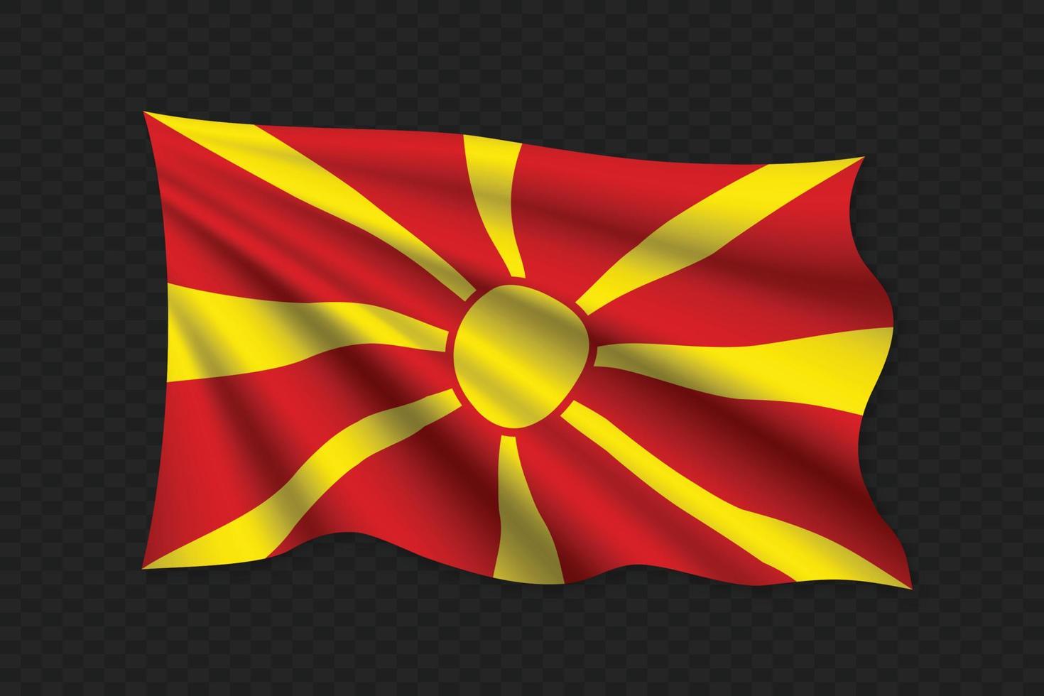 bandera ondeante 3d vector