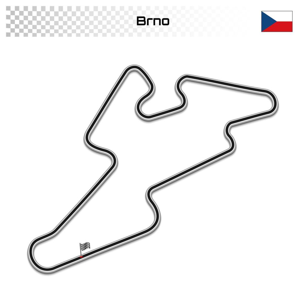 Grand prix race track for motorsport and autosport vector