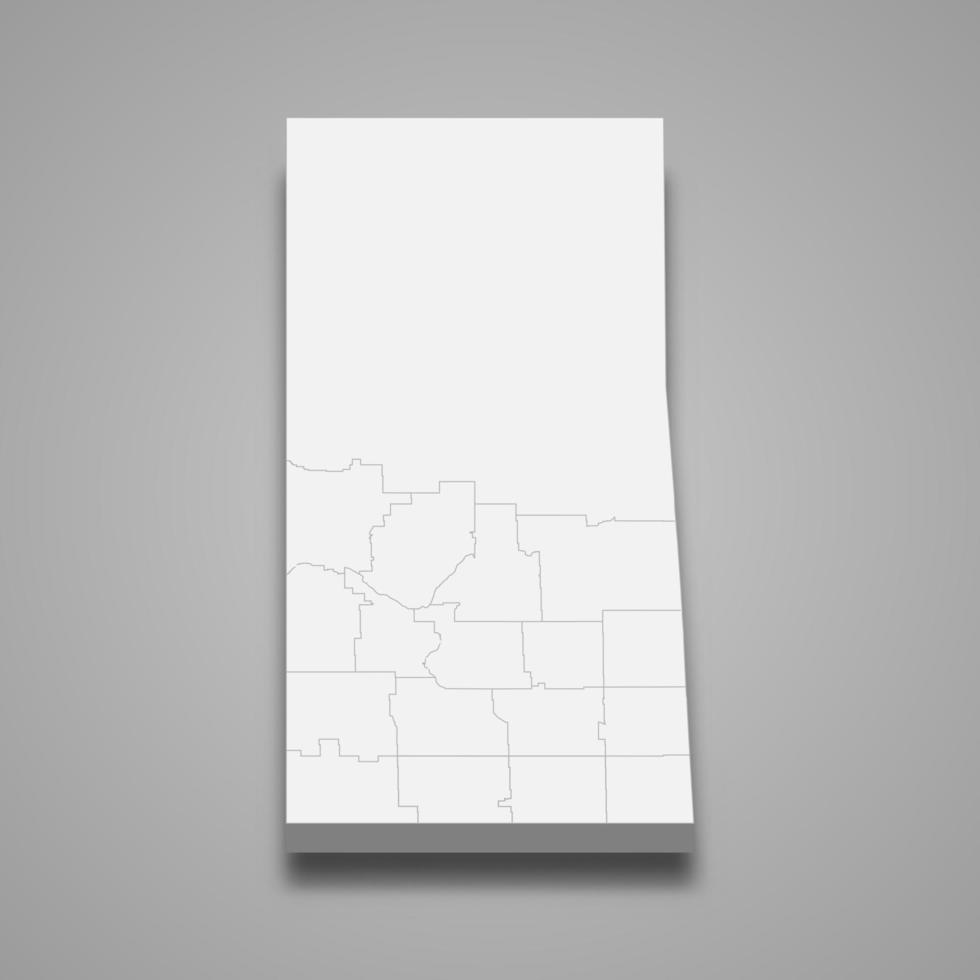 3d map province of Canada vector