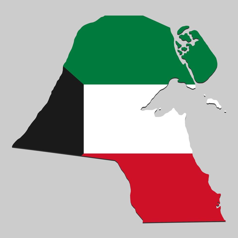 Map with national flag vector