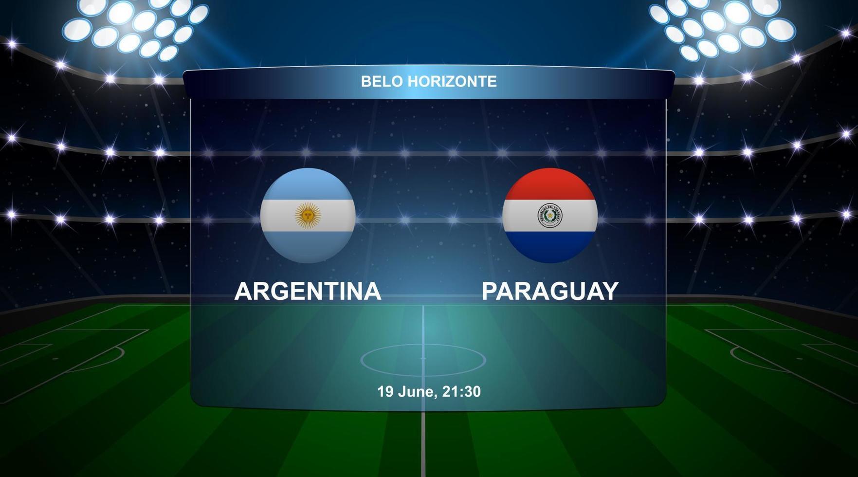 gráfico de transmisión de marcador de fútbol vector