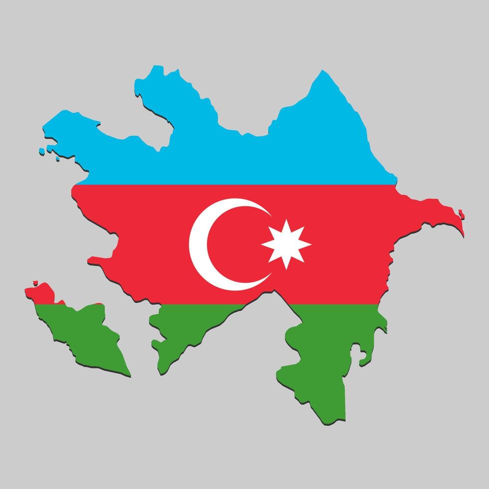 Map with national flag vector