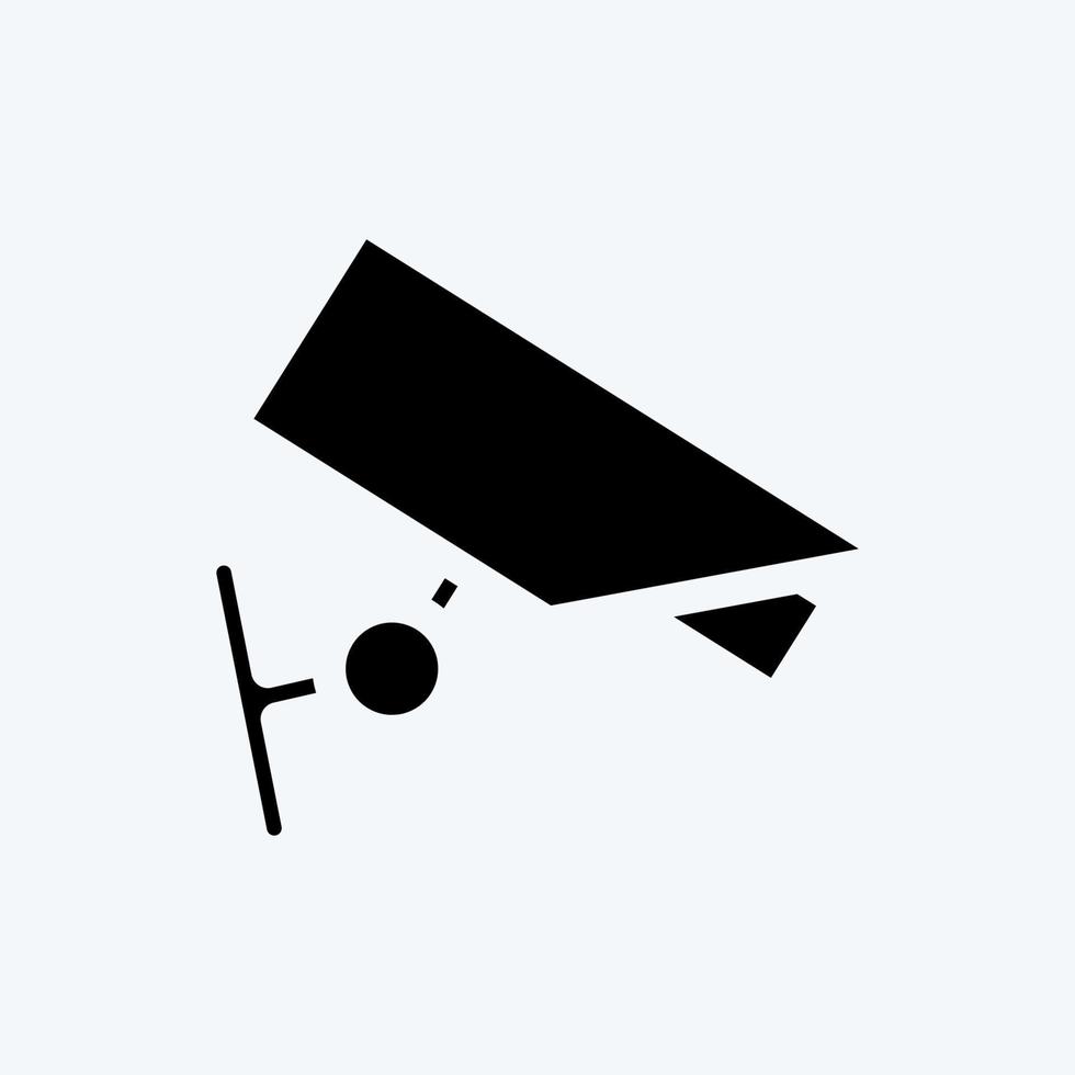 icono de cámara cctv. adecuado para el símbolo de seguridad. estilo de glifo. diseño simple editable. vector de plantilla de diseño. ilustración sencilla