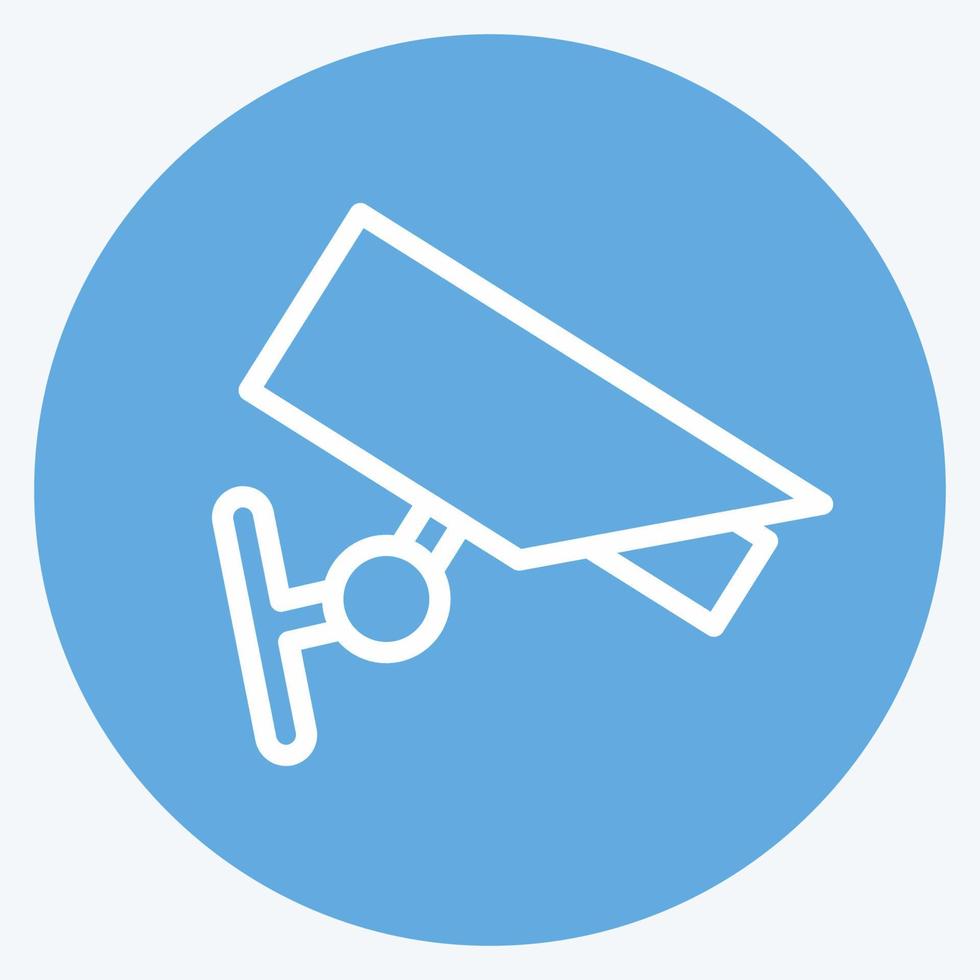 Icon CCTV Camera. suitable for Security symbol. blue eyes style. simple design editable. design template vector. simple illustration vector