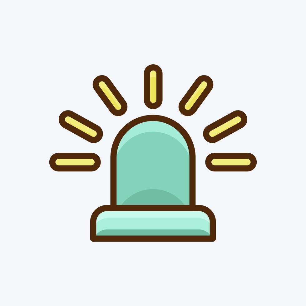 Icon Alert. suitable for Security symbol. flat style. simple design editable. design template vector. simple illustration vector