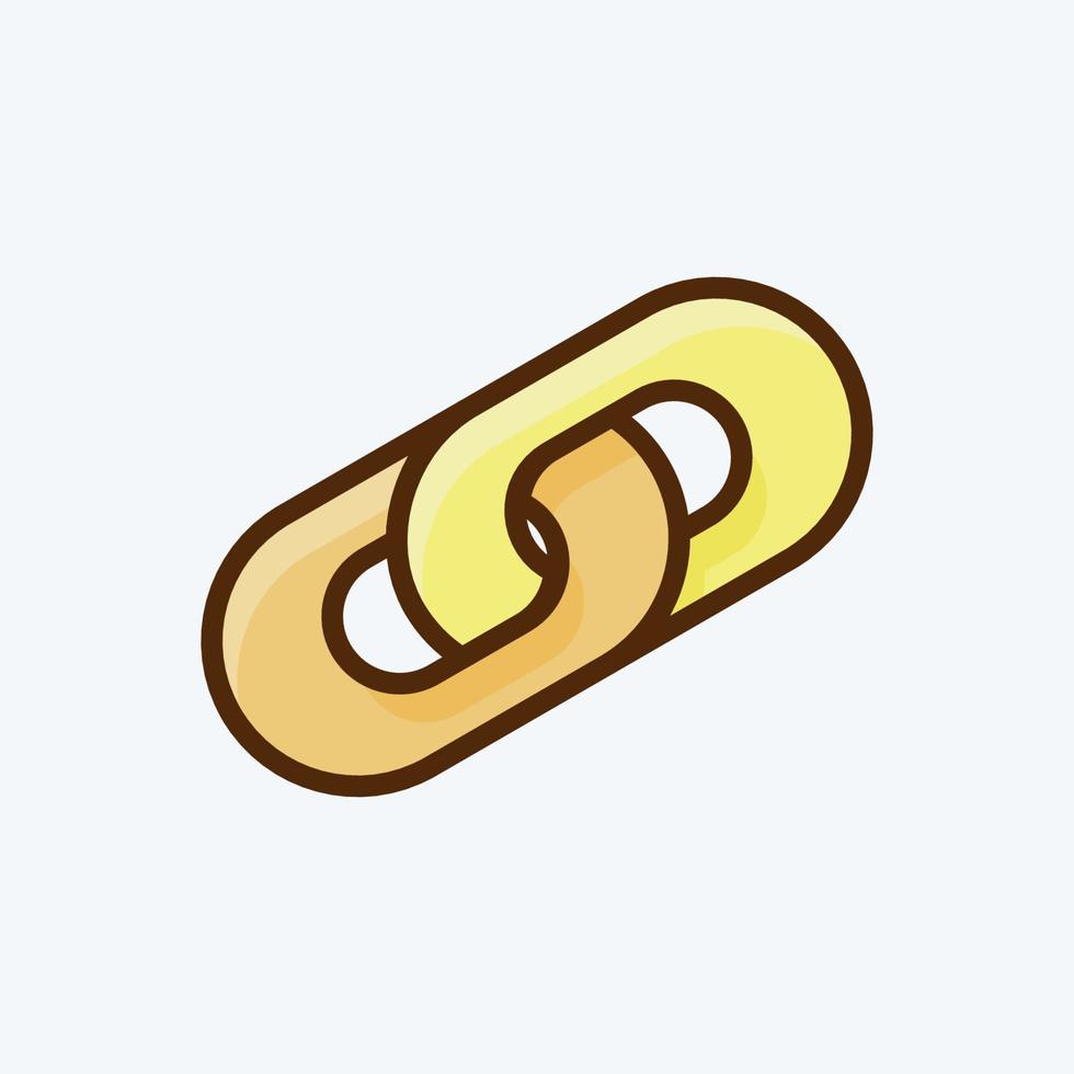 Icon Chain Link. suitable for Security symbol. flat style. simple design editable. design template vector. simple illustration vector