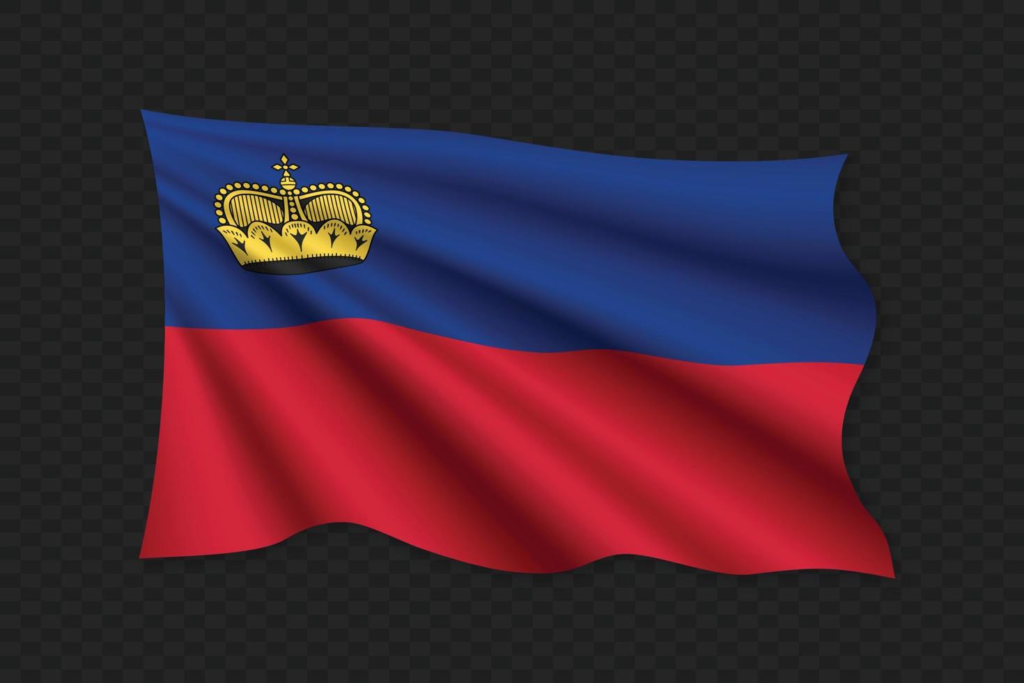 bandera ondeante 3d vector