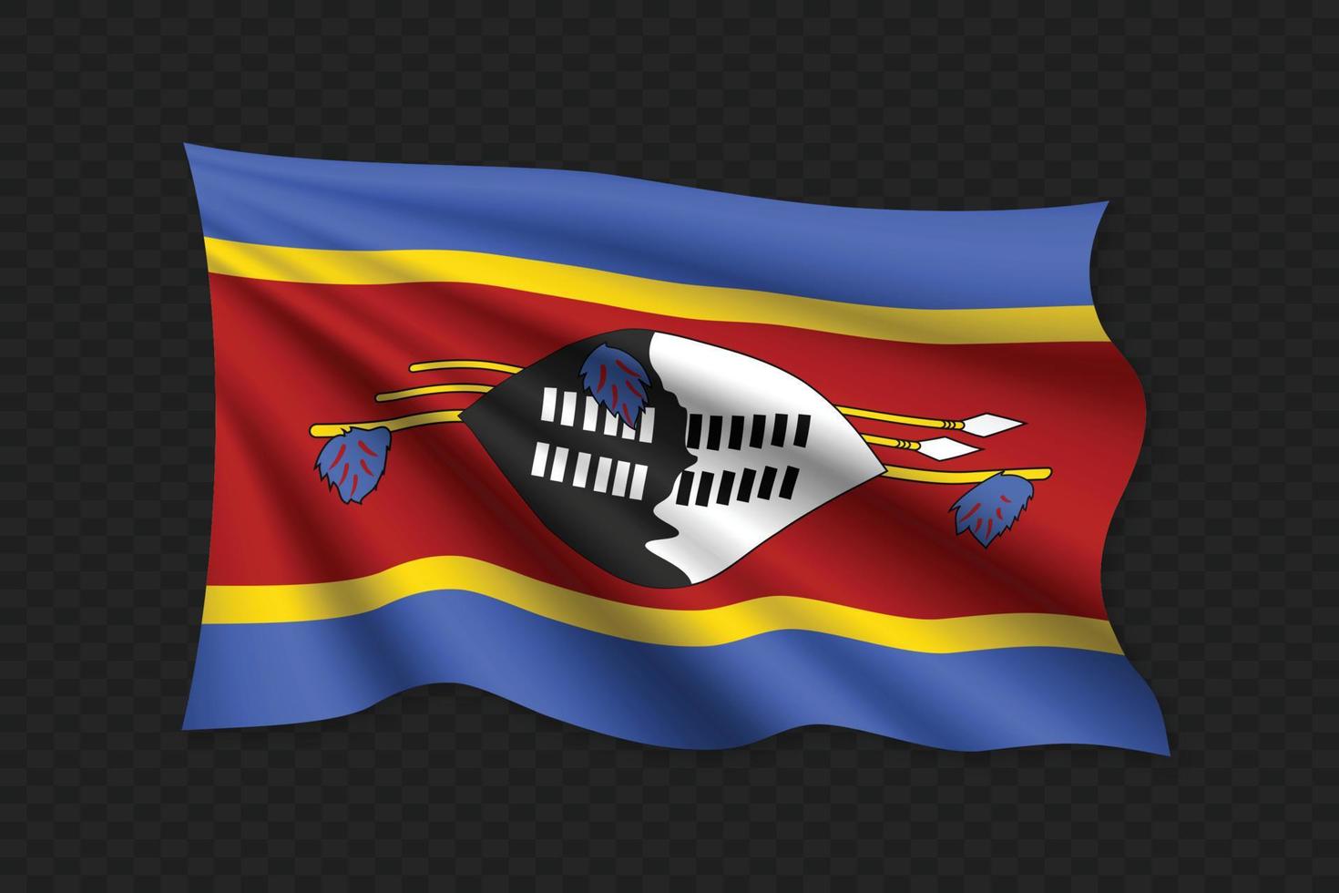 3D Waving Flag vector