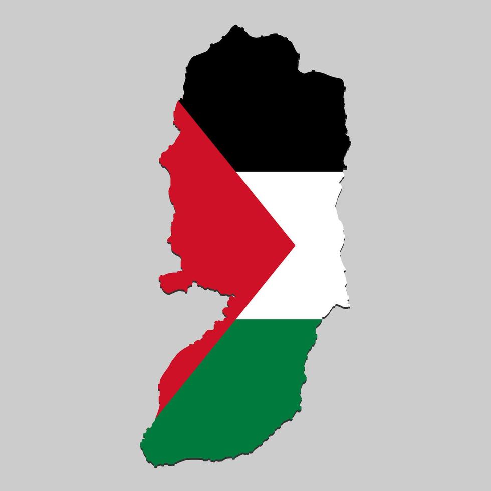 Map with national flag vector