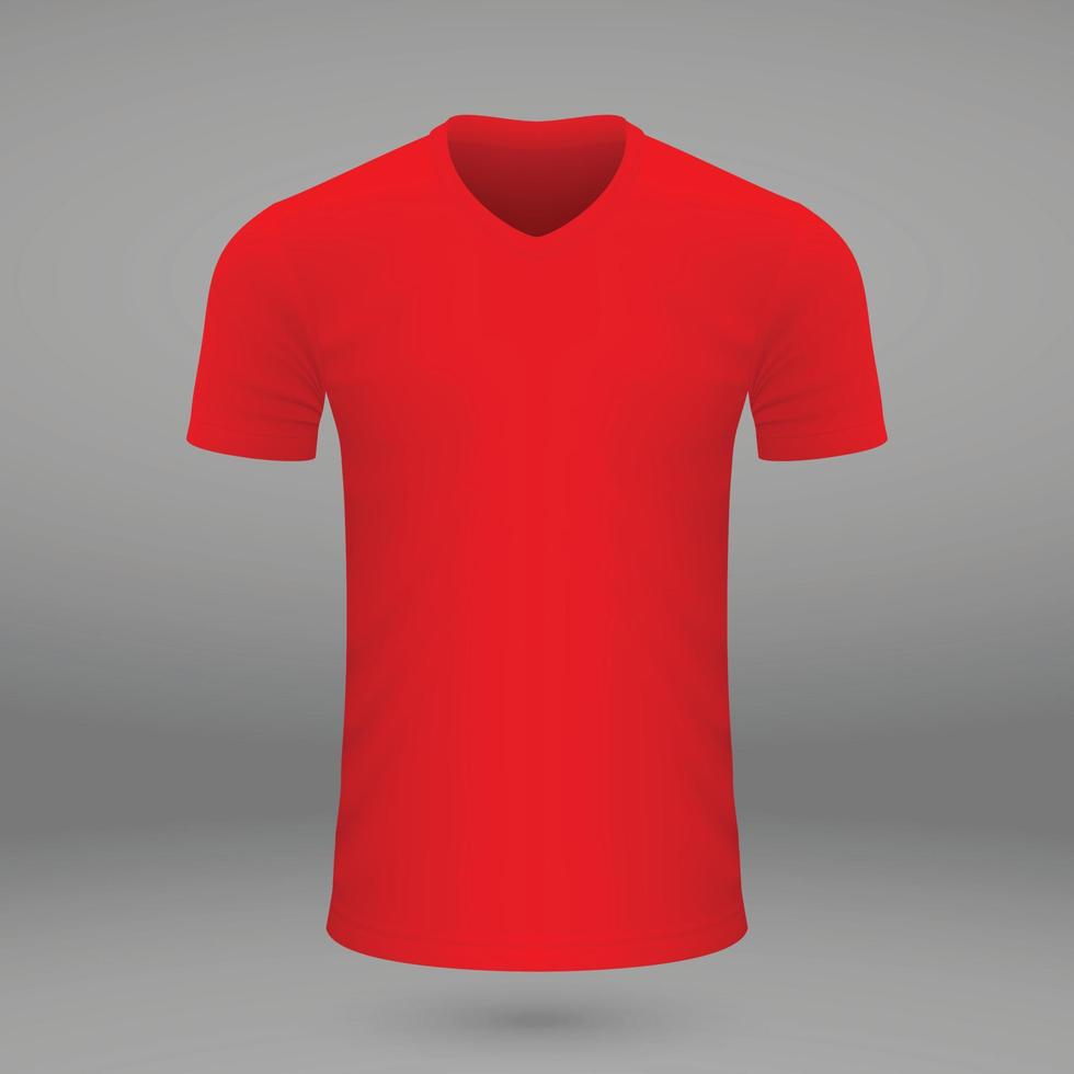 plantilla de camisa para jersey. vector