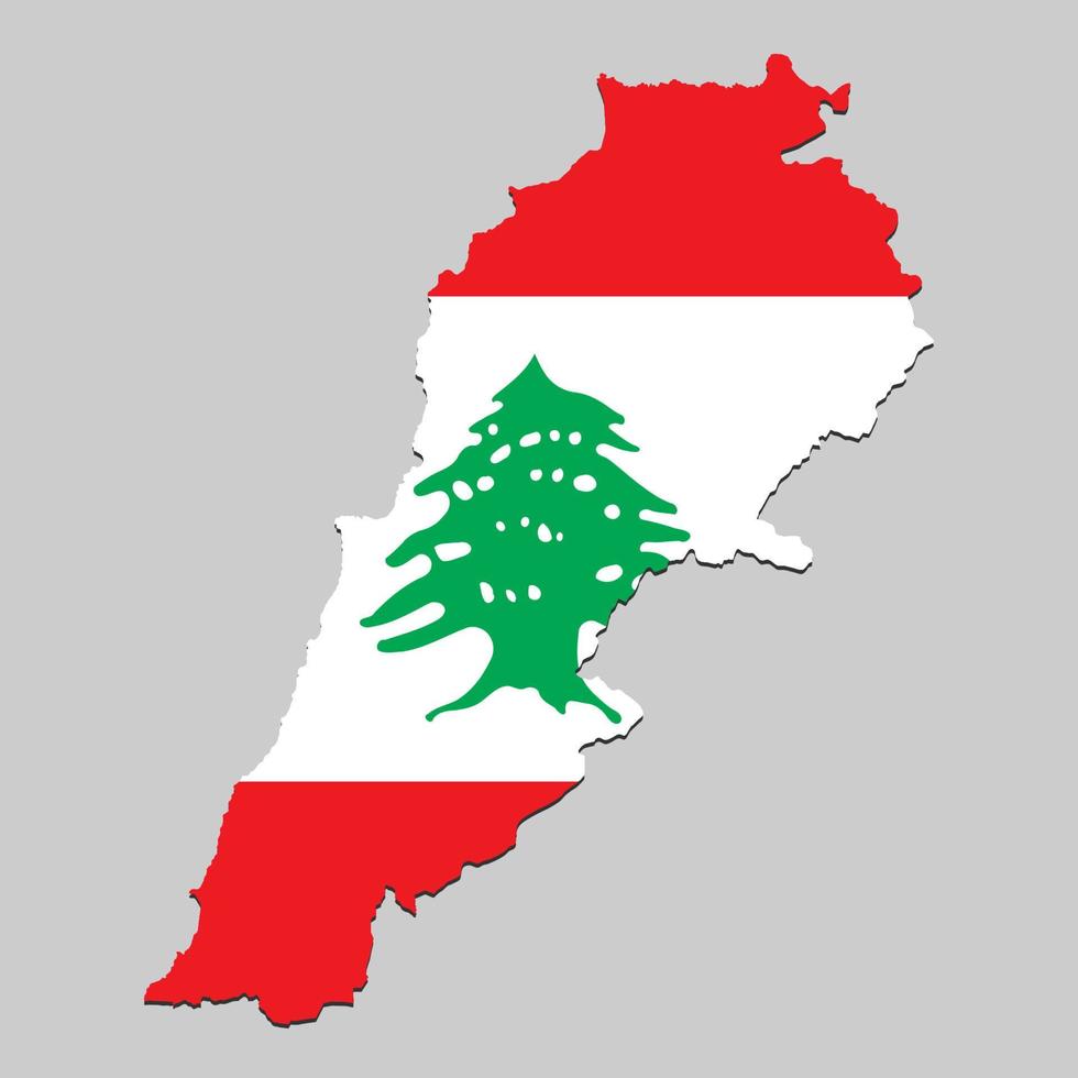 Map with national flag vector