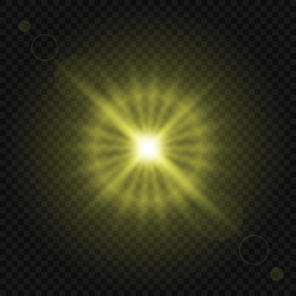 Glowing light effect isolated vector