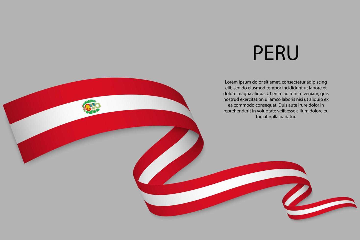 Waving ribbon or banner with flag vector