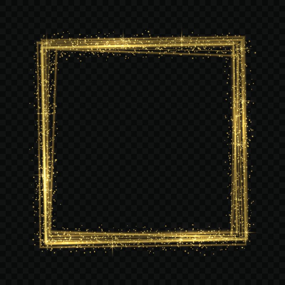 Vector golden light tracing effect